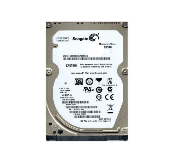 ST250LT020 - Seagate Momentus Thin 250GB 5400RPM SATA 3Gb/s 16MB Cache 2.5-Inch Hard Drive