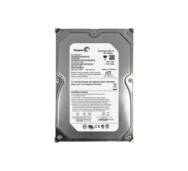 ST3200820AS - Seagate BarraCuda 7200.10 Series 200GB 7200RPM SATA 3Gb/s 8MB Cache (CE) 3.5-Inch Hard Drive