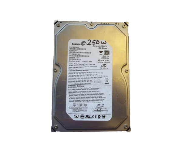 ST3250820AS - Seagate BarraCuda 7200.10 Series 250GB 7200RPM SATA 3Gb/s 8MB Cache (512) 3.5-Inch Hard Drive