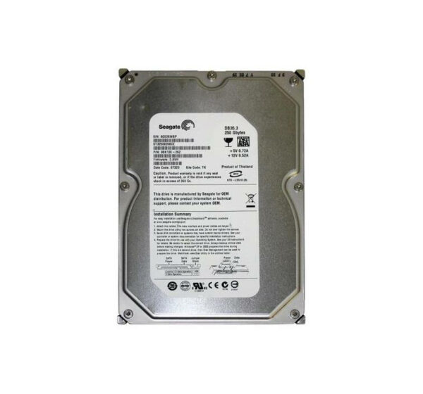 ST3250820SCE - Seagate DB35.3 250GB Hard Drive SATA 3Gb/s 7200RPM 8MB Cache
