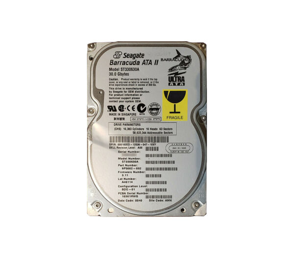 ST330620A - Seagate BarraCuda 30GB 7200RPM IDE Ultra ATA/100 (ATA-6) 3.5-Inch Hard Drive