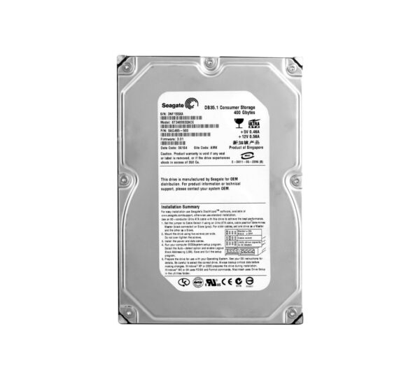 ST3400832ACE - Seagate DB35.1 Series 400GB 7200RPM IDE Ultra ATA/100 (ATA-6) 8MB Cache (512) 3.5-Inch Hard Drive
