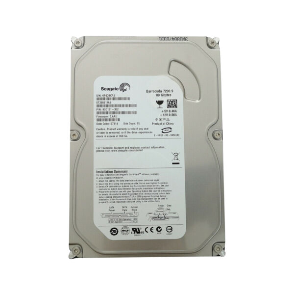 ST380811AS - Seagate BarraCuda 80GB 7200RPM SATA 3Gb/s 8MB Cache 3.5-inch Hard Drive