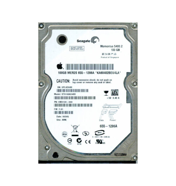 ST9100824AS - Seagate Momentus 5400.2 Series 100GB 5400RPM SATA 1.5Gb/s 8MB Cache (512) 2.5-Inch Hard Drive
