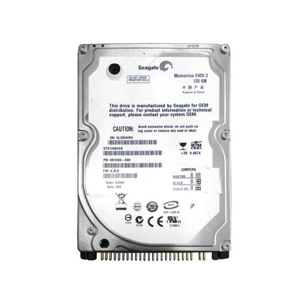 ST9120822A - Seagate Momentus 5400.3 Series 120GB 5400RPM IDE Ultra ATA/100 (ATA-6) 8MB Cache (CE) 2.5-Inch Hard Drive