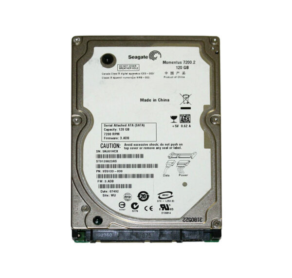 ST9120823AS - Seagate Momentus 120GB 7200RPM SATA 3Gb/s 8MB Cache 2.5-inch Hard Drive