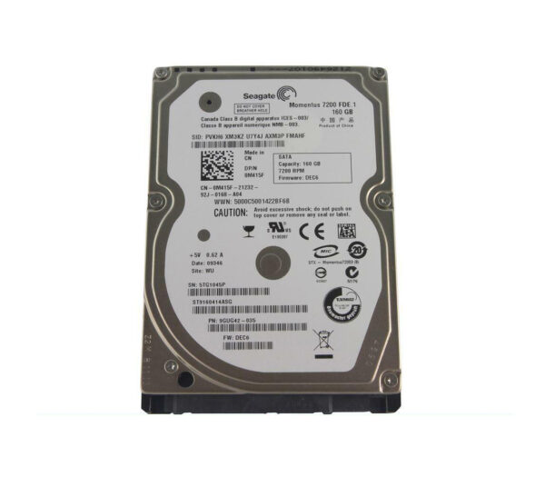 ST9160414ASG - Seagate 160GB 7200RPM SATA 3Gb/s 16MB Cache 2.5-inch Hard Drive