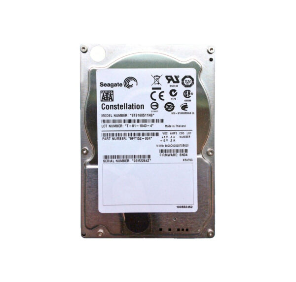 ST9160511NS - Seagate Constellation 7200 Series 160GB 7200RPM SATA 3Gb/s 32MB Cache (CE) 2.5-Inch Hard Drive