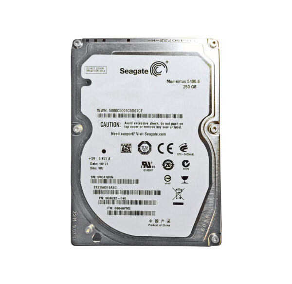 ST9250315ASG - Seagate Momentus 250GB 5400RPM SATA 3Gb/s 8MB Cache 2.5-Inch Hard Drive