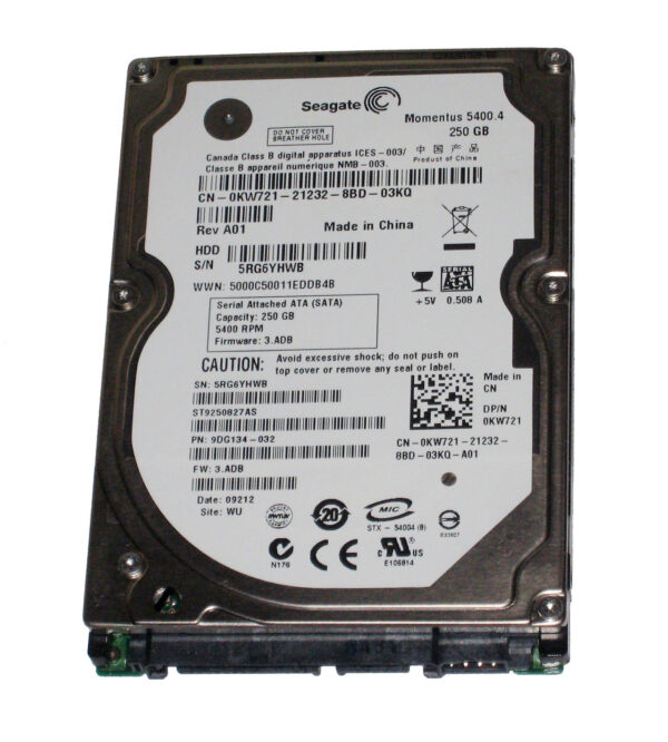 ST9250827AS - Seagate Momentus 5400.4 Series 250GB 5400RPM SATA 3Gb/s 8MB Cache (CE) 2.5-Inch Hard Drive