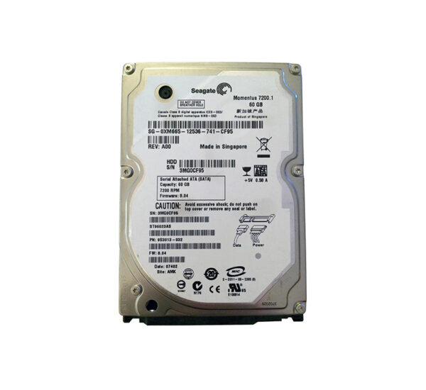 ST96023AS - Seagate Momentus 7200.1 Series 60GB 7200RPM SATA 1.5Gb/s 8MB Cache (CE) 2.5-Inch Hard Drive