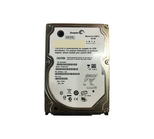 ST96812AS - Seagate Momentus 5400.2 Series 60GB 5400RPM SATA 1.5Gb/s NCQ 8MB Cache (512) 2.5-Inch Hard Drive