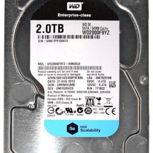 WD2000F9YZ - Western Digital SE 2TB 7200RPM SATA 6Gb/s 64MB Cache (RoHS) 3.5-Inch Hard Drive