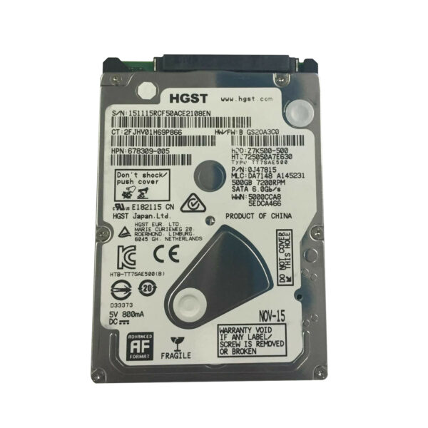 Z7K500-500 - HGST Travelstar Z7K500 Series 500GB 7200RPM SATA 6Gb/s 32MB Cache 2.5-Inch Hard Drive
