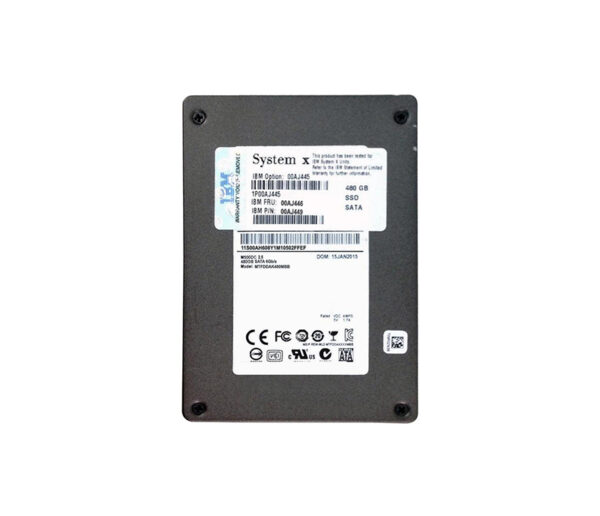 00AJ446 - Lenovo 480GB Multi-Level Cell SATA 6Gb/s Hot-Swappable 3.5-Inch Solid State Drive for System x3550 M5
