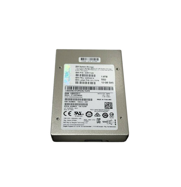 00RX913 - IBM 1.6TB Multi-Level Cell SAS 12Gb/s 2.5-Inch Solid State Drive for Storwize V7000 Gen1