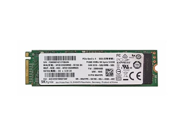 00WYP0 - Dell 512GB Multi-Level Cell PCI Express NVMe 3.0 x4 M.2 2280 Solid State Drive
