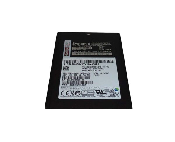 00YC385 - Lenovo 120GB Multi-Level Cell SATA 6Gb/s Hot Swappable 2.5-Inch Solid State Drive for System x3550 M5 Server