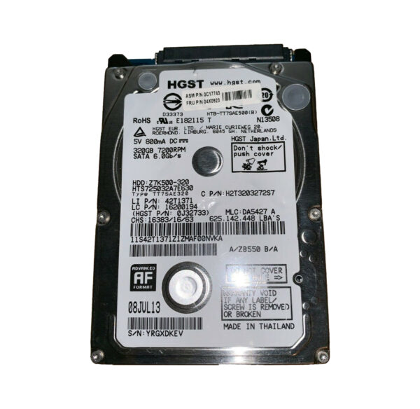 04X0923 - Lenovo 320GB 7200RPM SATA 6Gb/s 32MB Cache 2.5-Inch Hard Drive