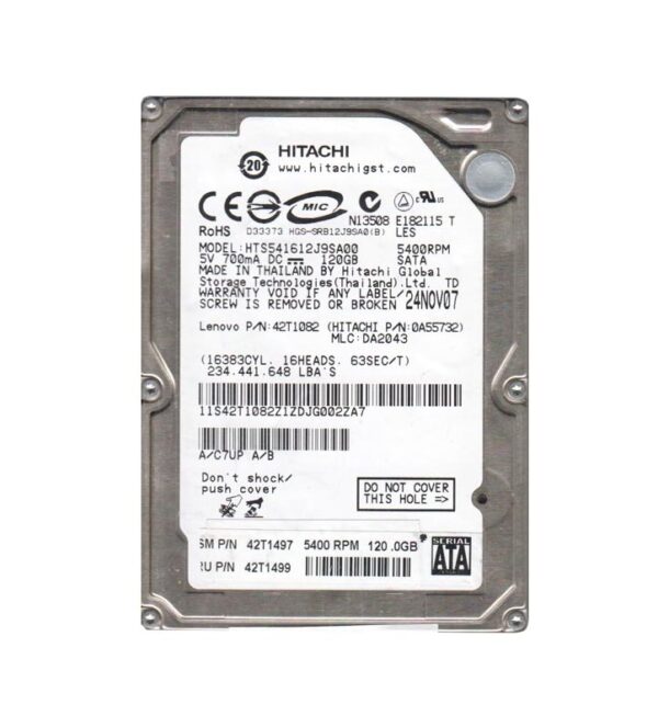 0A55732 - Hitachi Travelstar 5K160 Series 120GB 5400RPM SATA 1.5Gb/s 8MB Cache 2.5-inch Hard Drive