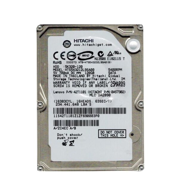 0A57302 - Hitachi Travelstar 5K320 Series 120GB 5400RPM SATA 1.5Gb/s 8MB Cache (512) 2.5-inch Hard Drive