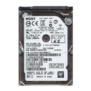0J33072 - HGST Travelstar 5K1000 Series 750GB 5400RPM SATA 6Gb/s 8MB Cache 512e 2.5-inch Hard Drive