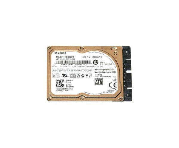 0W534M - Dell 80GB 5400RPM SATA 1.5Gb/s 16MB Cache 1.8-Inch Hard Drive