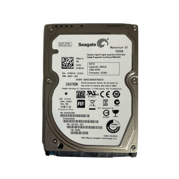 1AC15G-031 - Seagate Momentus XT 500GB 7200RPM SATA 6Gb/s 32MB Cache 2.5-Inch Hard Drive