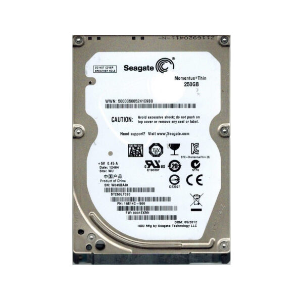 1AE14C-500 - Seagate Momentus Thin 250GB 5400RPM SATA 3Gb/s 16MB Cache 2.5-Inch Hard Drive