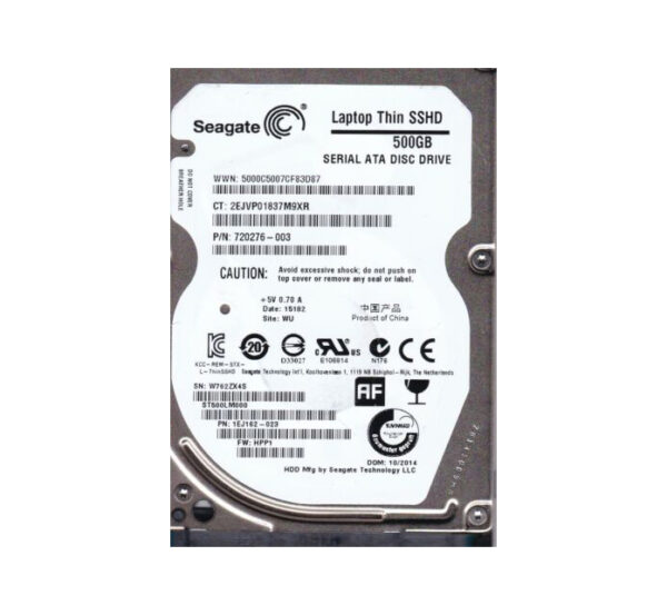 1EJ162-023 - Seagate Laptop Thin 500GB 5400RPM Multi-Level Cell SATA 6Gb/s 8GB NAND Flash 64MB Cache 7mm 2.5-Inch Hybrid Hard Drive
