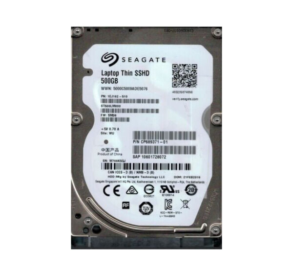 1EJ162-510 - Seagate Laptop Thin 500GB 5400RPM Multi-Level Cell SATA 6Gb/s 8GB NAND Flash 64MB Cache 7mm 2.5-Inch Hybrid Hard Drive
