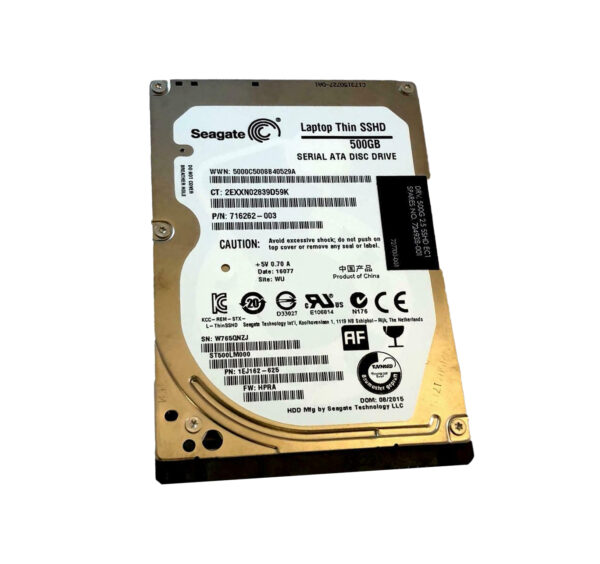 1EJ162-625 - Seagate Laptop Thin 500GB 5400RPM Multi-Level Cell SATA 6Gb/s 8GB NAND Flash 64MB Cache 7mm 2.5-Inch Hybrid Hard Drive