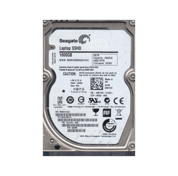 1EJ164-033 - Seagate 1TB 5400RPM Multi-Level-Cell SATA 6Gb/s 8GB NAND Flash 64MB Cache 2.5-Inch Hybrid Hard Drive
