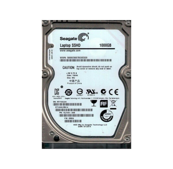 1EJ164-305 - Seagate 1TB 5400RPM Multi-Level-Cell SATA 6Gb/s 8GB NAND Flash 64MB Cache 2.5-Inch Hybrid Hard Drive