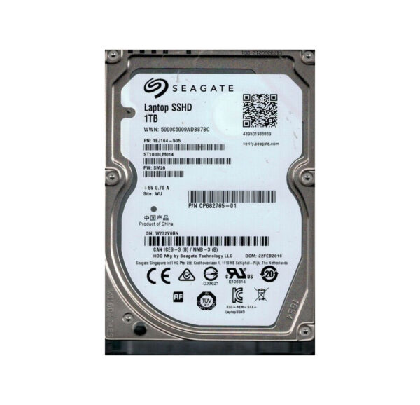 1EJ164-505 - Seagate 1TB 5400RPM Multi-Level-Cell SATA 6Gb/s 8GB NAND Flash 64MB Cache 2.5-Inch Hybrid Hard Drive