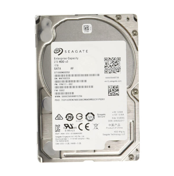 1FN111-002 - Seagate Enterprise Capacity V.3 1TB 7200RPM SATA 6Gb/s 128MB Cache (512e) 2.5-Inch Hard Drive
