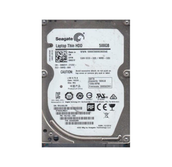 1KJ152-033 - Seagate Laptop Thin 500GB 7200RPM SATA 6Gb/s 32MB Cache (512) 2.5-Inch Hard Drive
