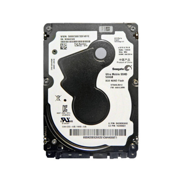 1LM162-070 - Seagate Ultra Mobile SSHD 500GB Multi-Level Cell 5400RPM SATA 6Gb/s NCQ 8GB NAND Flash 2.5-Inch Hybrid Drive