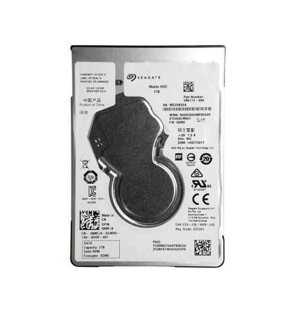 1R8174-030 - Seagate Mobile 2TB 5400RPM SATA 6Gb/s 128MB Cache (RoHS) 2.5-Inch Hard Drive