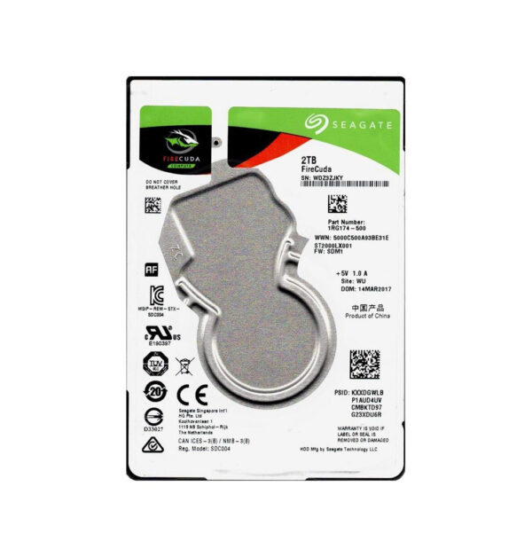 1RG174-500 - Seagate FireCuda 2TB 5400RPM SATA 6Gb/s (RoHS) 2.5-Inch Hard Drive