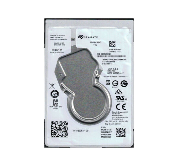 1RK172-121 - Seagate Mobile 1TB 5400RPM SATA 6Gb/s 128MB Cache (RoHS) 2.5-Inch Hard Drive