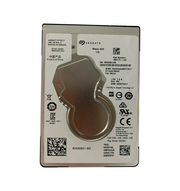 1RK172-123 - Seagate Mobile 1TB 5400RPM SATA 6Gb/s 128MB Cache (RoHS) 2.5-Inch Hard Drive