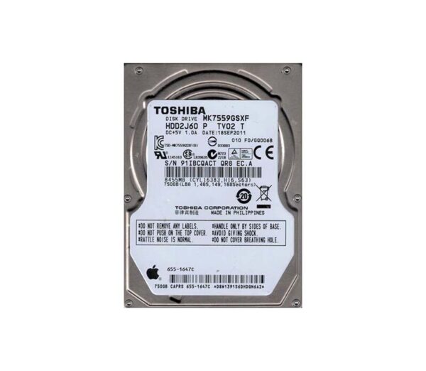 655-1647C - Apple 750GB 7200RPM SATA 3Gb/s 8MB Cache 2.5-Inch Hard Drive