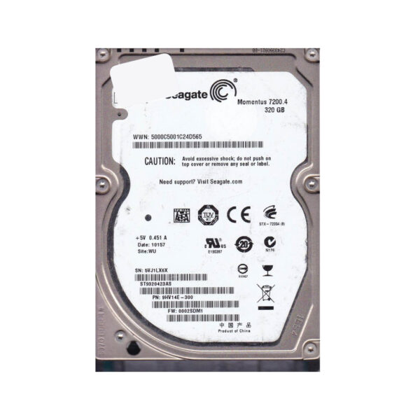 9HV14E-300 - Seagate Momentus 7200.4 Series 320GB 7200RPM SATA 3Gb/s NCQ 16MB Cache (CE) 2.5-Inch Hard Drive