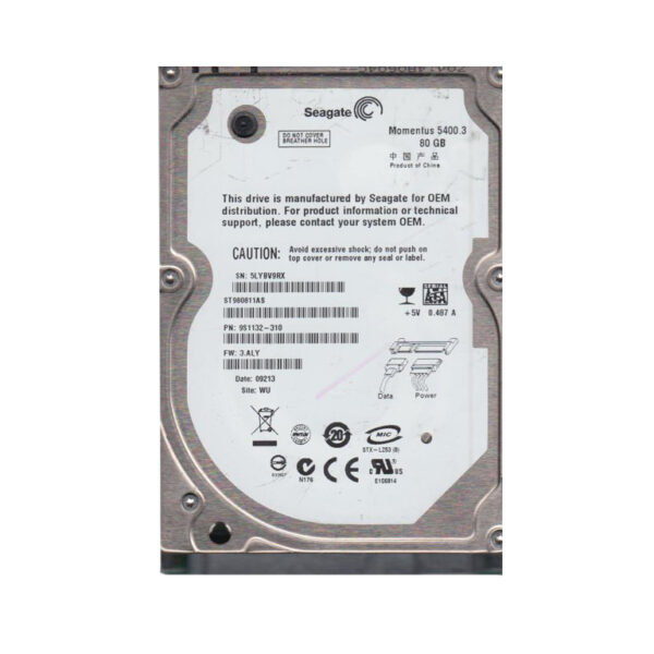 9S1132-310 - Seagate Momentus 5400.3 Series 80GB 5400RPM SATA 1.5Gb/s NCQ 8MB Cache (CE) 2.5-Inch Hard Drive