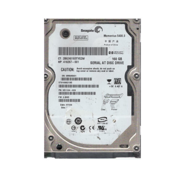 9S1134-020 - Seagate Momentus 5400.3 Series 160GB 5400RPM SATA 1.5Gb/s 8MB Cache (CE) 2.5-Inch Hard Drive