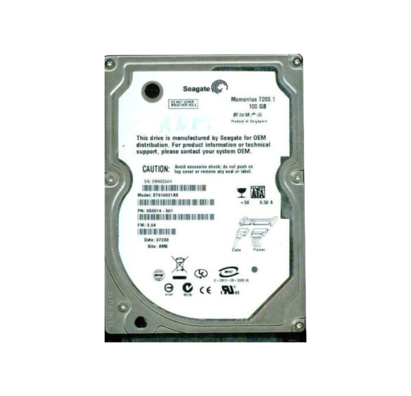 9S3014-501 - Seagate Momentus 7200.1 Series 100GB 7200RPM SATA 1.5Gb/s 8MB Cache (RoHS) 2.5-Inch Hard Drive