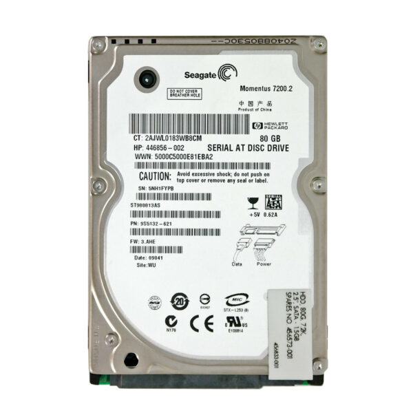 9S5132-621 - Seagate Momentus 7200.2 80GB 7200RPM SATA 3Gb/s 8MB Cache 2.5-inch Hard Drive