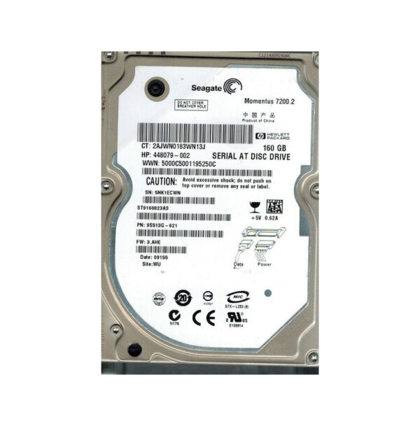 9S513G-621 - Seagate Momentus 7200.2 Series 160GB 7200RPM SATA 3Gb/s 8MB Cache (CE) 2.5-Inch Hard Drive