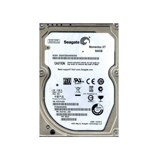 9UZ154-286 - Seagate Momentus XT 500GB 7200RPM SATA 3Gb/s 32MB Cache (CE) 2.5-Inch Hard Drive